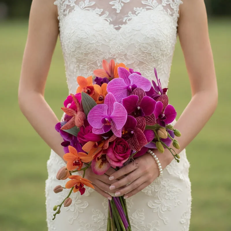 Tropical Wedding Bouquets Orchid Jewel