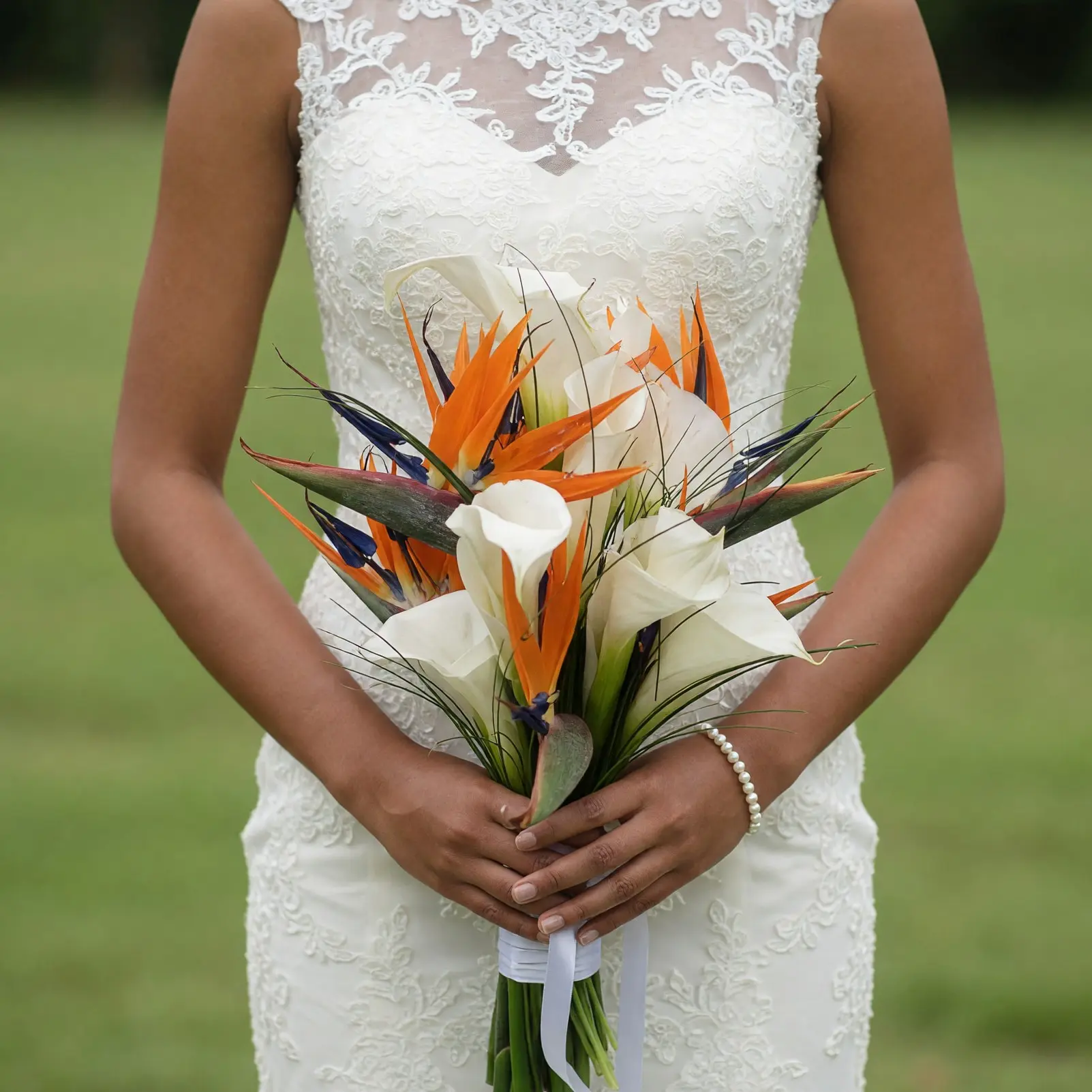 Tropical Wedding Bouquets Solar Calla Bridal Flowers