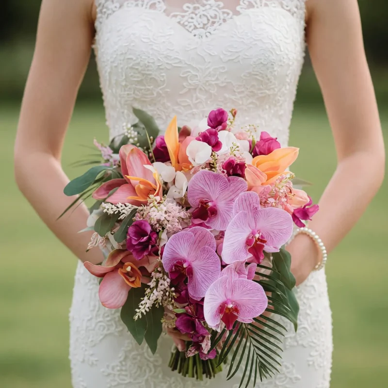 Tropical Wedding Bouquets Orchid Drift