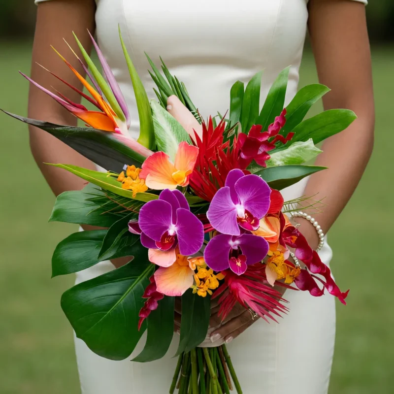 Tropical Wedding Bouquets Orchid Blaze
