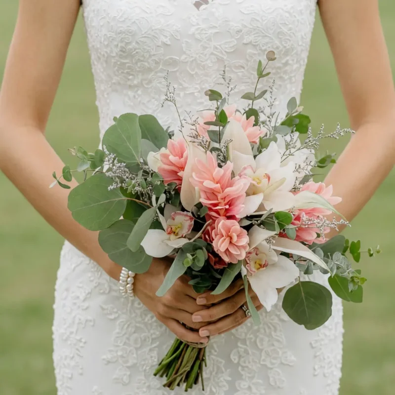 Tropical Wedding Bouquets Blush Mist