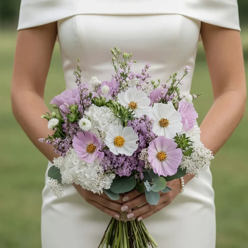 Dried Flower Wedding Bouquets Lilac Meadow