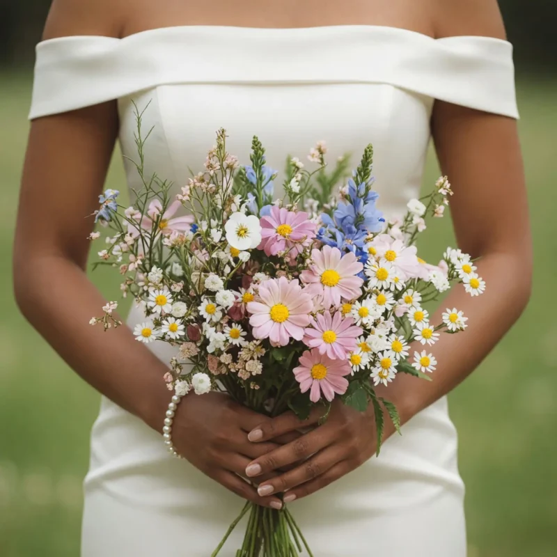 Dried Flower Wedding Bouquets Meadow Blush