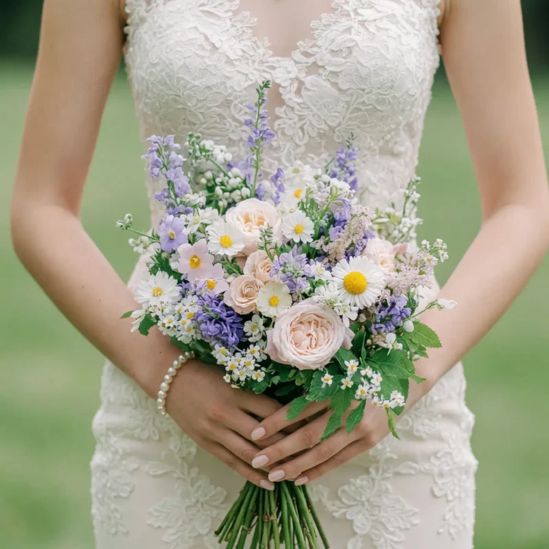 Dried Flower Wedding Bouquets Lavender Meadow