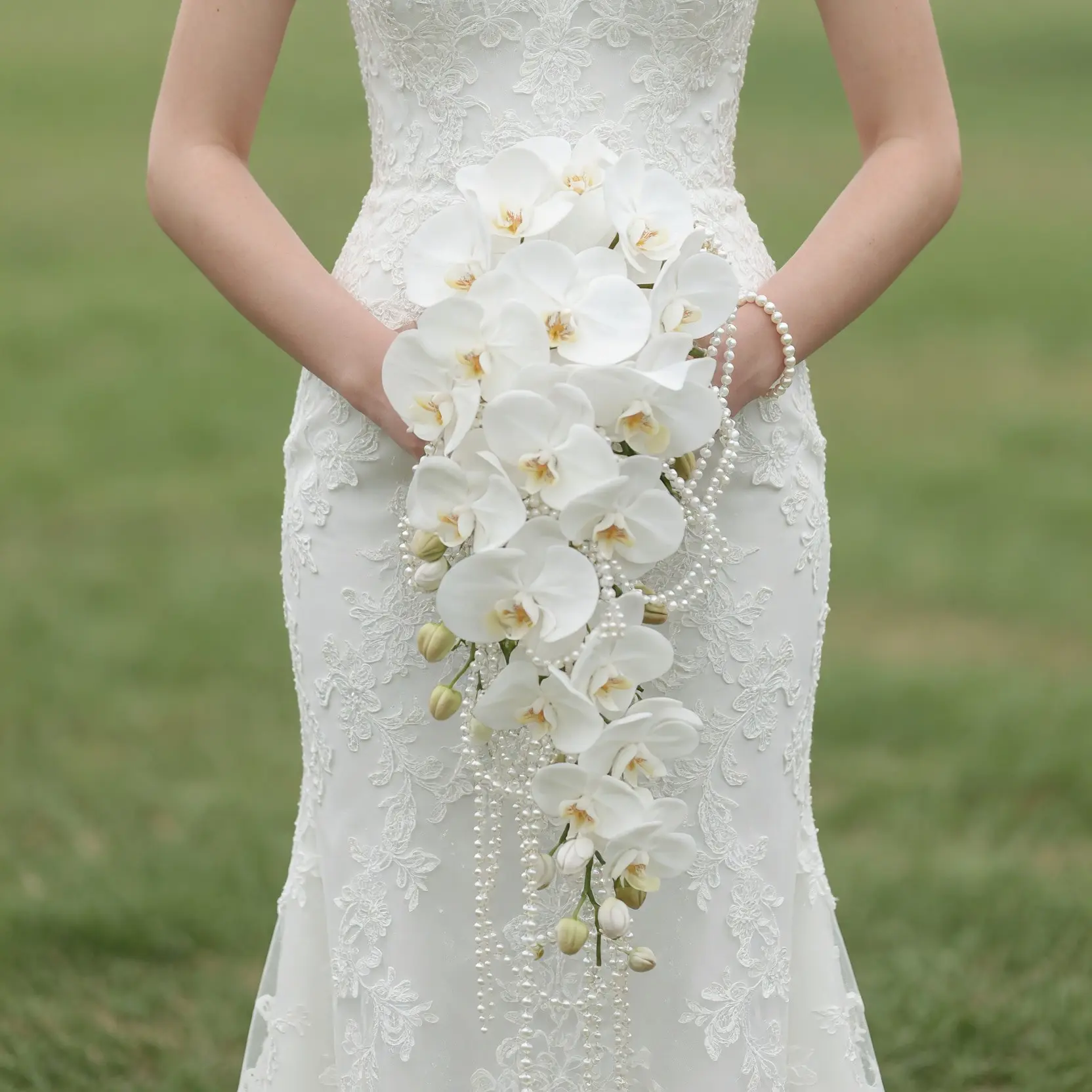 Luxury Pearl Orchid Cascade